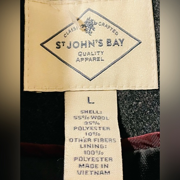 St. John’s Bay Ladies Large Charcoal Dress Coat - Picture 5 of 11